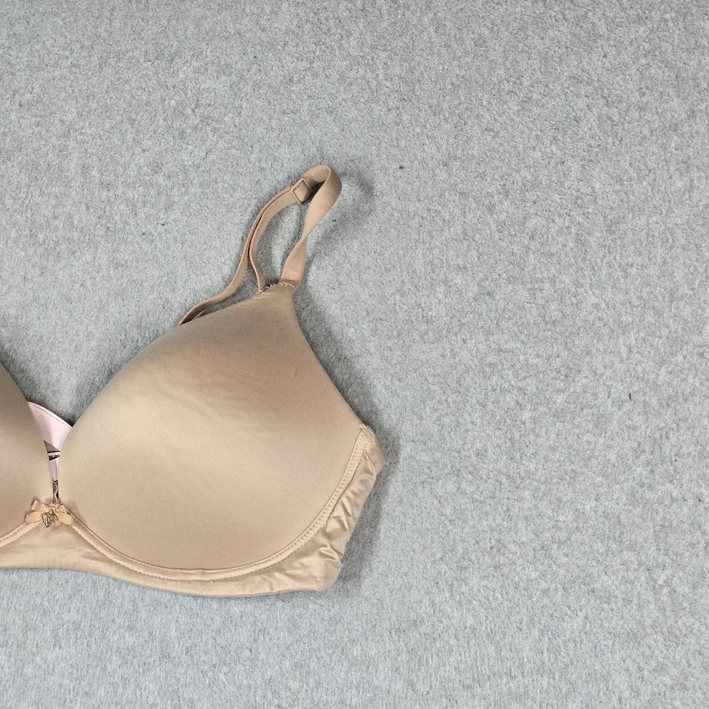 Victoria's Secret Women Bra 38C Beige Body By Victoria T Shirt Wireless